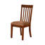 Ensemble de 2 chaises d'appoint Odel, brun foncé en bois massif à lattes