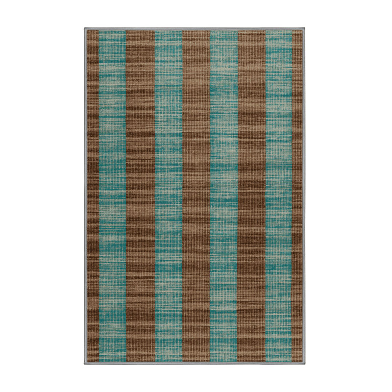 Tapis botanique lavable à la machine, Rectangle 7 pi x 10 pi