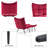 Cellan Accent Chair With Ottoman, Velvet Modern Tufted Wingback Club Chair-39567223