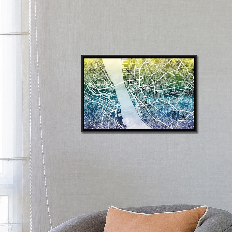 Impression sur toile tendue, "Urban", H 18 po x l 26 po x P 1,5 po, Toile tendue, Pas de tapis