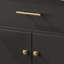  Meuble-lavabo 31 po avec lavabo, armoire avec portes à fermeture en douceur, tablette réglable et design incurvé, noir-146086628