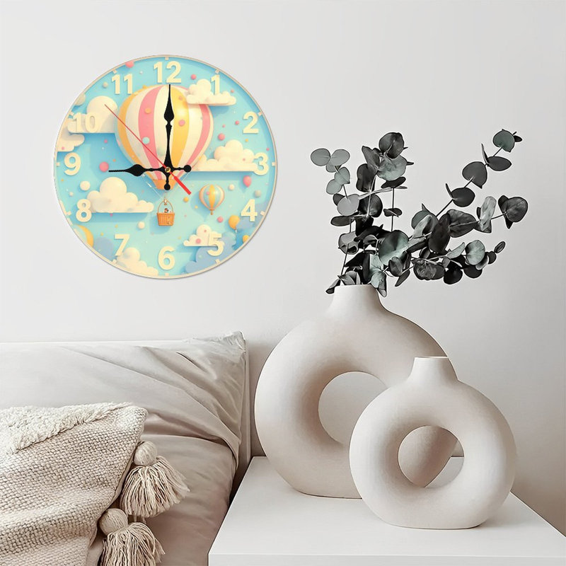 Horloge murale colorée
