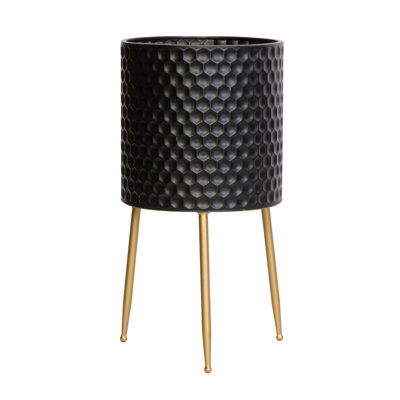 Jailenne Metal Planter with 3-Leg Metal Base
