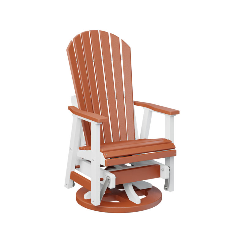 Fauteuil coulissant berçant berlinois berlinois, Orange mangue / blanc