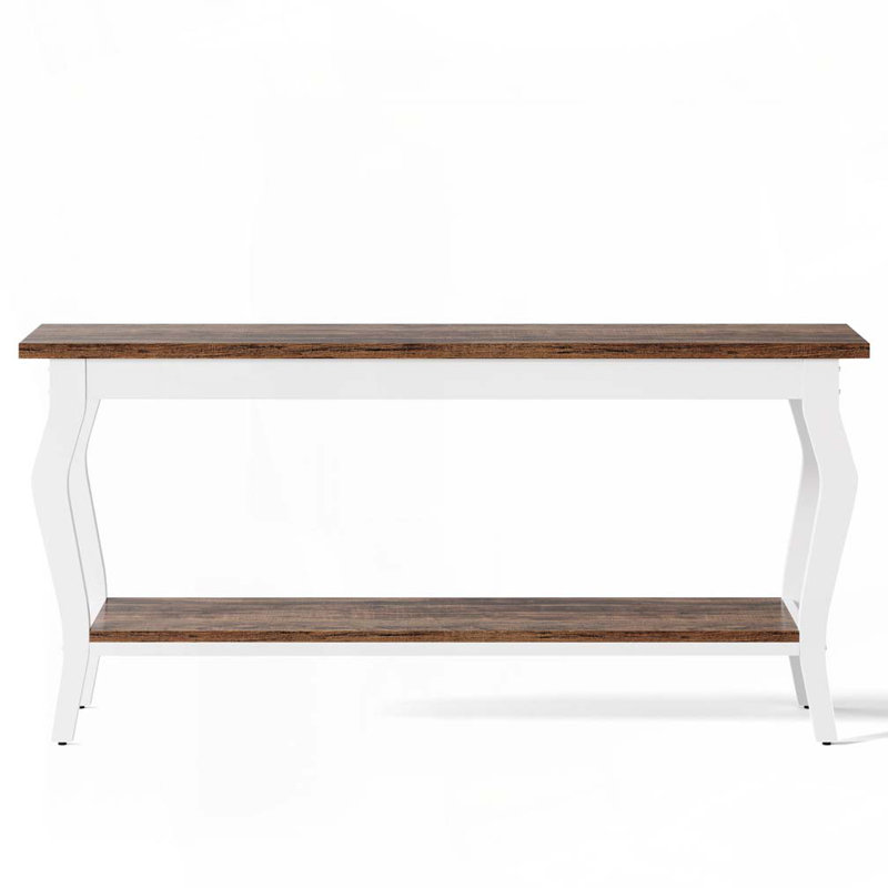 Table de canapé 70,9 "avec 2 tablettes de rangement