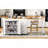 74.8" Kitchen Island With Extendable Dining Table, Kitchen Storage Cart With 3 Drawers, Power Outlet, Rolling Kitchen Island On Wheels With Spice Rack And 2 Door Cabinet, For Kitchen