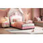 Lit simple tapissier princesse avec tête de lit couronne, lit plateforme simple-1273718483