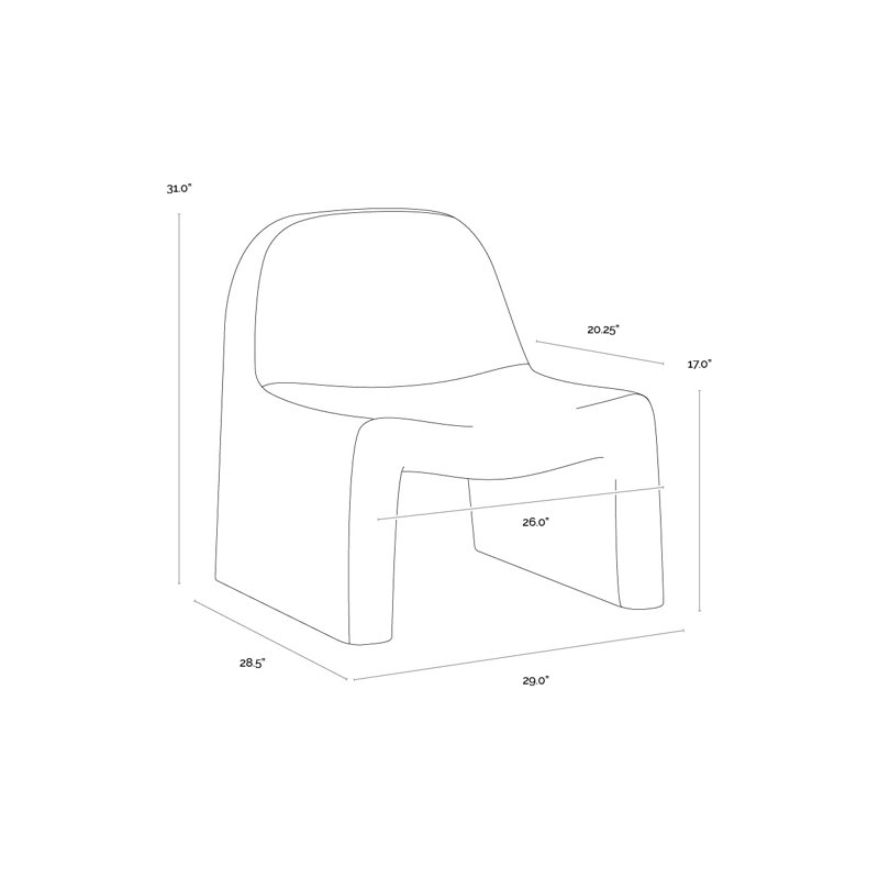 Chaise d'appoint rembourrée - Crème