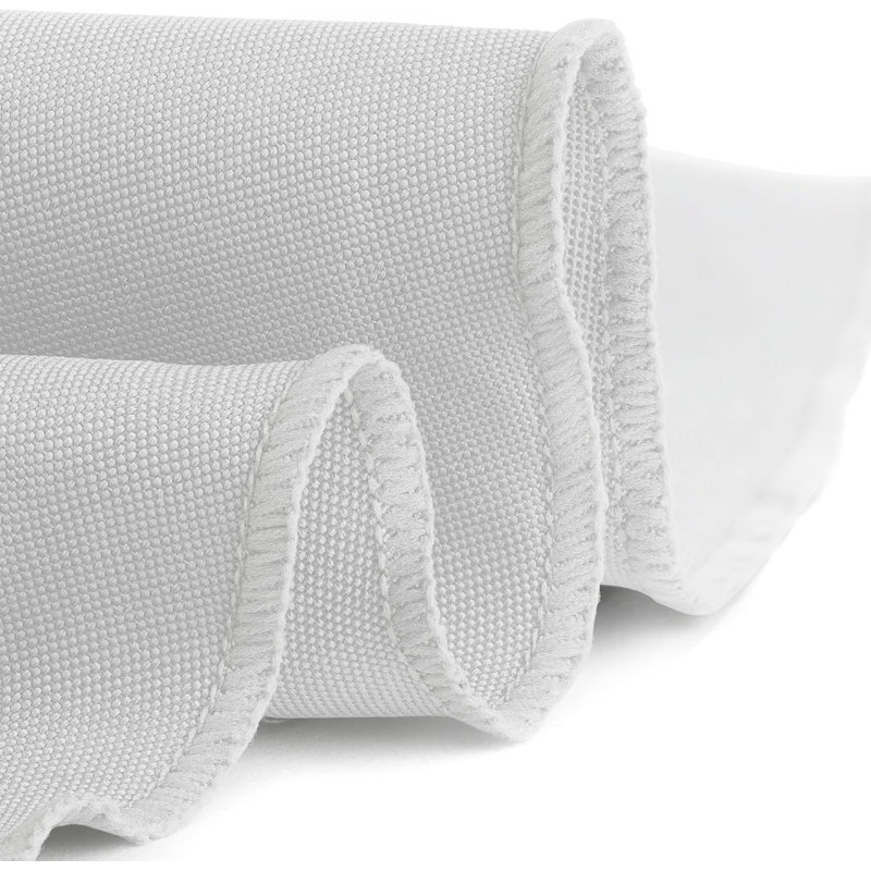 Ambee Round No Pattern Polyester Tablecloth, 70" Round, White