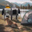 Heated Double Camping Loveseat with Cupholders, Storage, Power Bank, Heavy Duty Outdoor Chair
