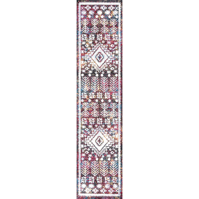 Dhiya Distressed Kilim Multi Rug, Runner 2' x 8'