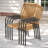 4-Person Outdoor Patio Dining Set With Stackable Rattan Chairs-1164610897
