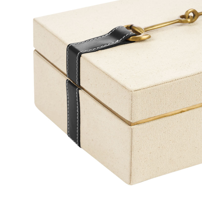 Buckley Handmade Decorative Box, Black/Natural