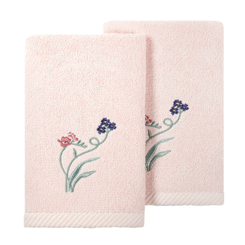 Essuie-mains en coton turc, Rosé, Fingertip Towel-2Pack