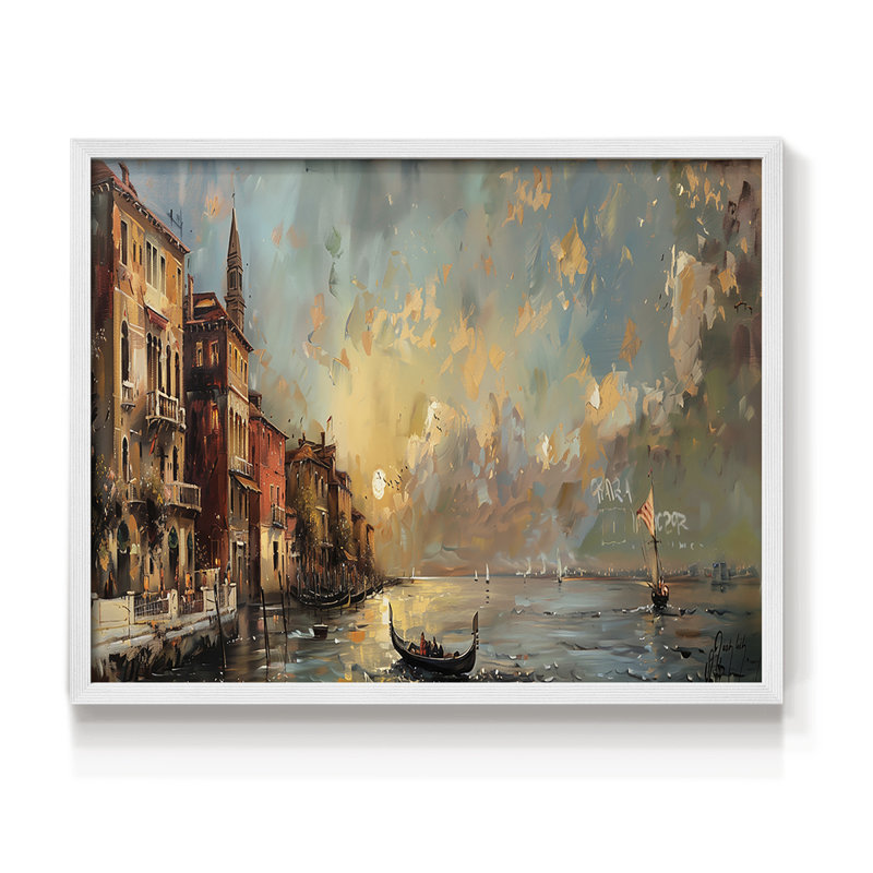 Paysage, série CLXV, reproduction encadrée, H 11 po x l 14 po, Blanc