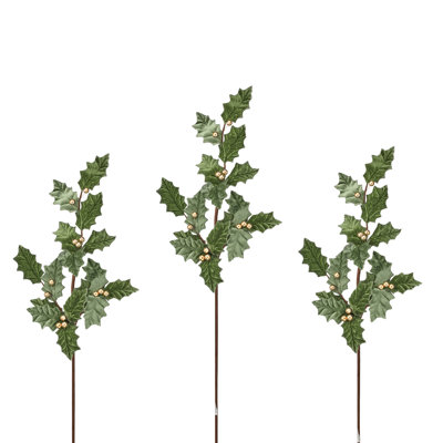 31" Garden Holiday Holly Spray
