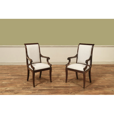 20.5'' H Upholstered Mahogany Armchair