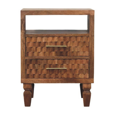 45cm W Solid Wood Bedside Table