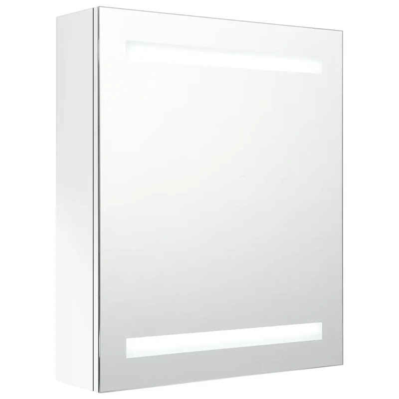 Sigismund 500mm W 600mm H Surface Frameless Medicine Cabinet Mirror 3 Fixed, Shining White