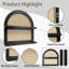Tablette murale en bois Boho Rattan