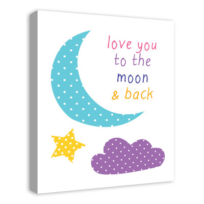 Art sur toile, "love you to the moon" Maiorano