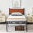 Nirvaan Vegan Leather Metal Platform Bed-519640681