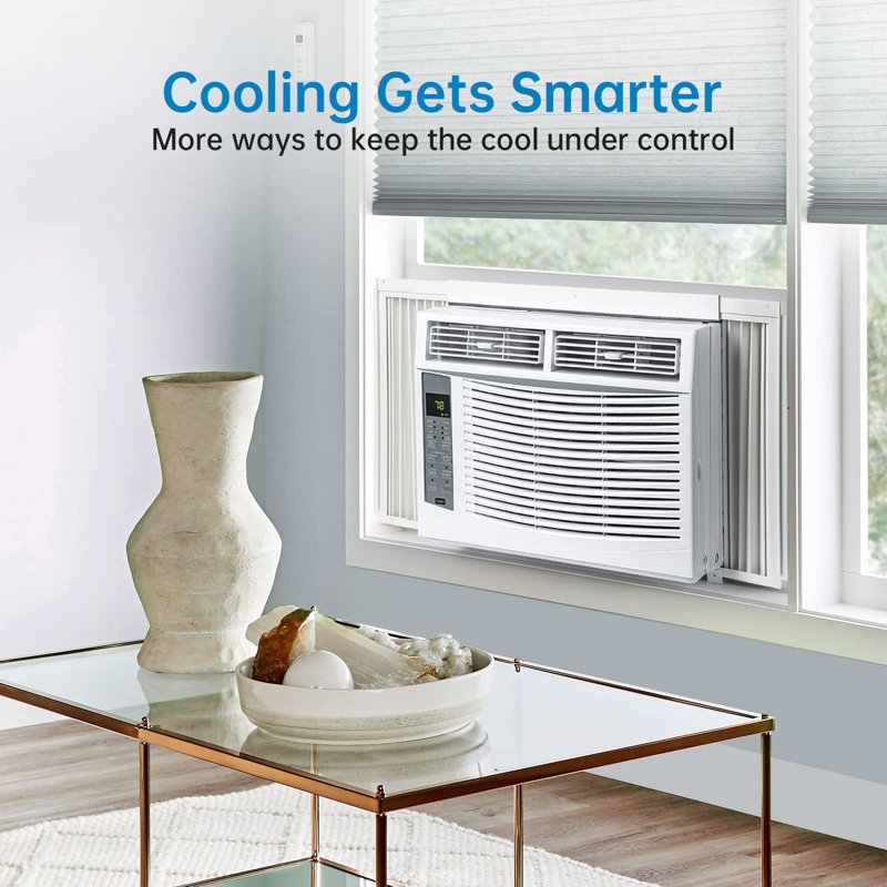 Babevy 6000 BTU Wi-Fi Connected Window Air Conditioner with Remote Included