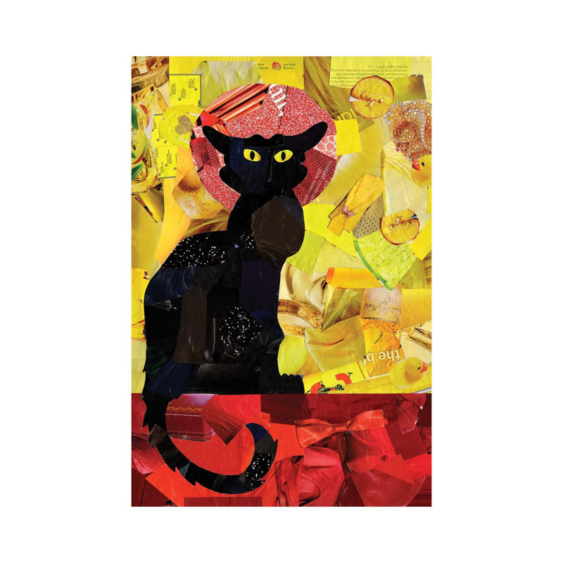 Le Chat Noir - impression sur toile tendue, H 18 po x l 12 po x P 1,5 po
