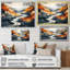 «Jalyah River Flowing Waters Collage II», reproduction sur toile-21247639-21247638