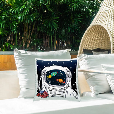 Coussin d'extérieur imprimé US Galaxy par Sangita Bachelet