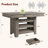 60" Counter Height Dining Table for 4, Farmhouse Large Rectangular Kitchen Table for 6 with Thick Table Top, Bar Height Dining Room Table with Deepened Wine Rack, Shelves for Kitchen, Bar, Pub-554123947