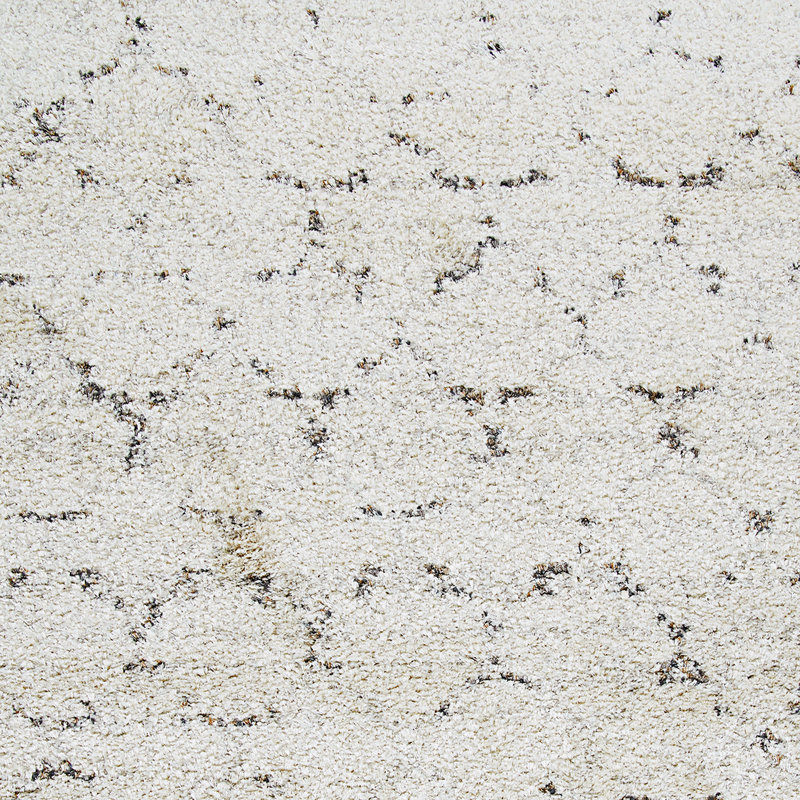 Becton Snow Ivory/Brown Area Rug, Rectangle 5'3" x 7'7"