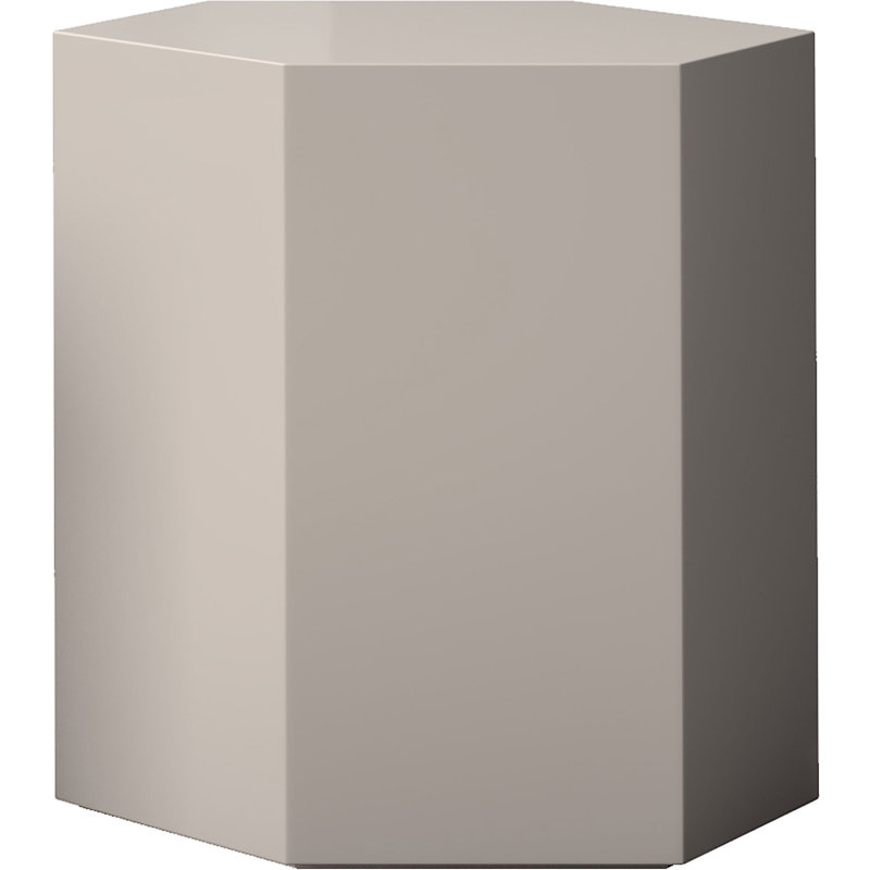 Table basse Hybale, H 14 po x L 18 po x l 18 po, Château gris brillant