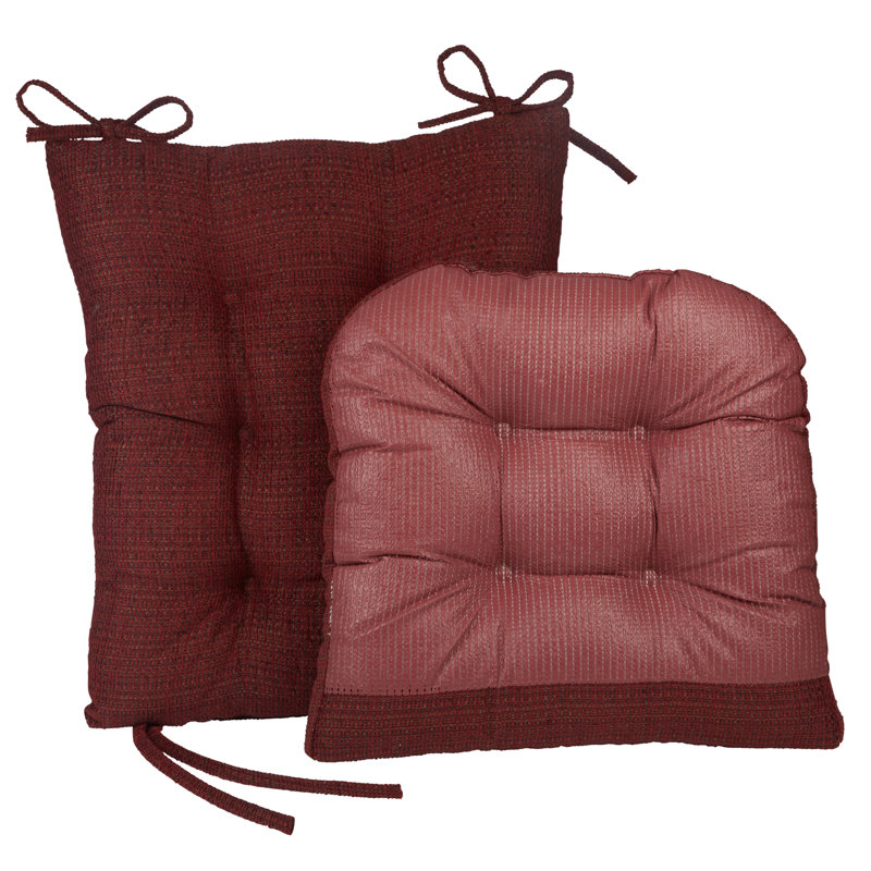 Ensemble de coussins de chaise berçante antidérapants, Rouge