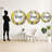 Mustard Yellow And Vivid Gray IV - Abstract Mirror, Modern Round Decorative Wall Mirror, Printed Metal Art-99617933