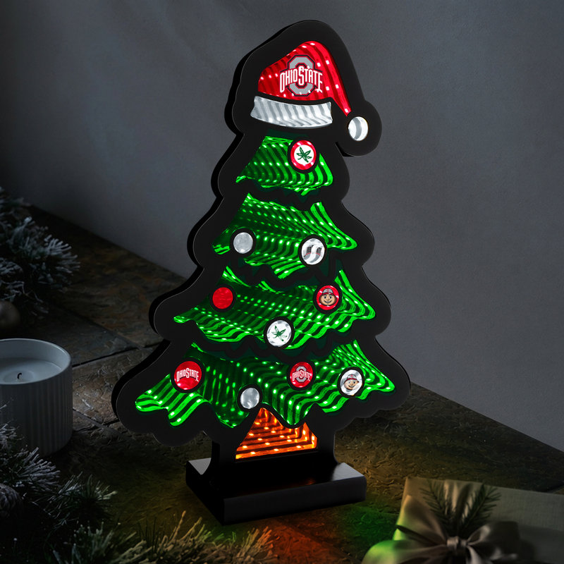 NCAA Ohio State - arbre de Noël à DEL Buckeyes Infinity