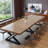 Modern walnut solid wood rectangular dining table-262330110