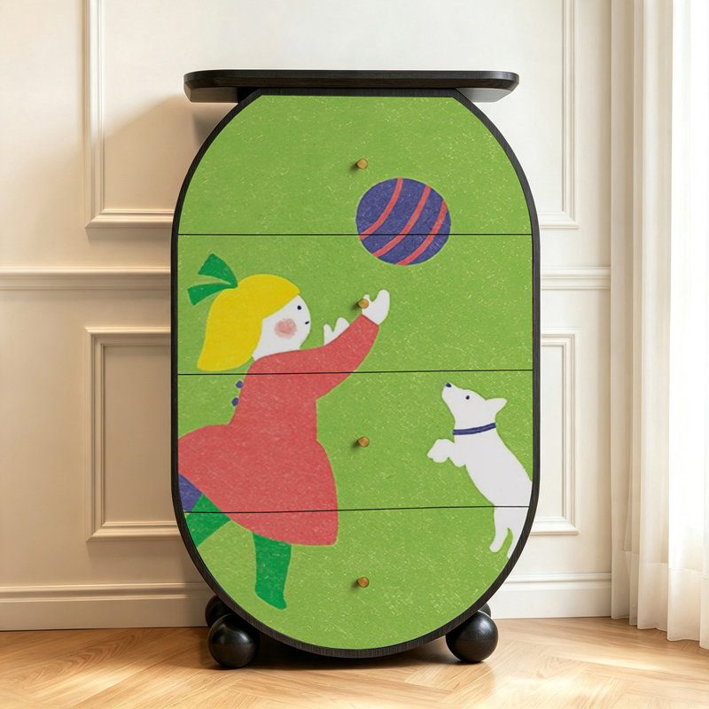 Armoire à tiroirs de style crème