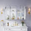 Armoire à pharmacie à miroir pour salle de bain et tablettes ouvertes en aluminium l 48 po x H 30 po -1450674700-1450674702