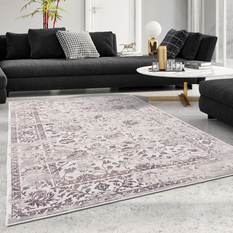 Tapis décoratif abstraite beige amaud, Rectangle 8 pi x 11 pi