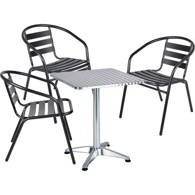 Ensemble de salle à manger longue pour 3 personnes 23,75 po Influencer Square
