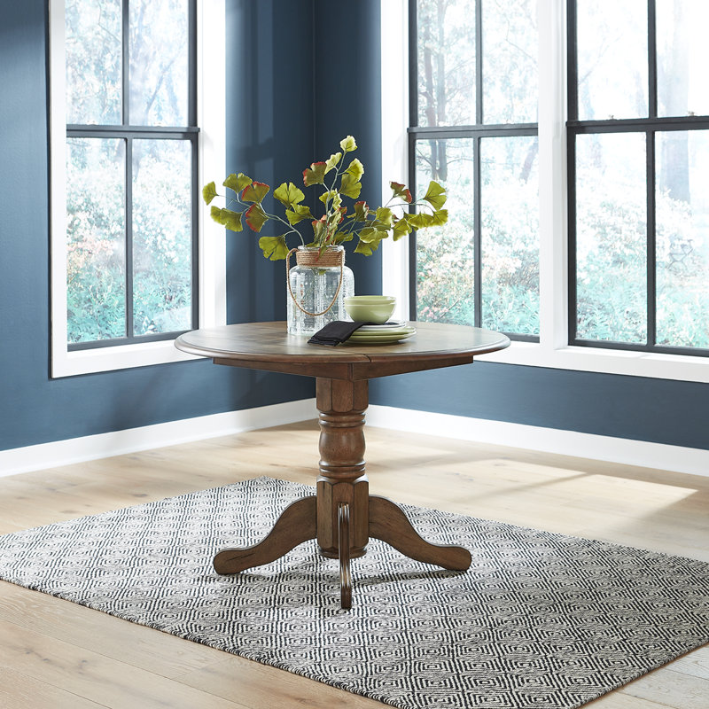 Judique Brown 2 Person Drop Leaf Dining Table Set, Brown, 3 Pieces: Table, 2 Chairs