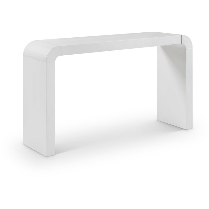 Toulon Oak Veneer Console Table, White