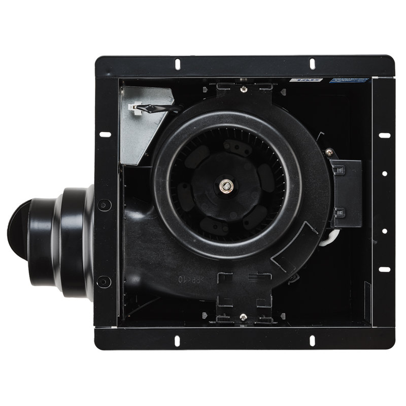 Satin Nickel 110 CFM Ceiling Mounted Bathroom Fan with LED Light
