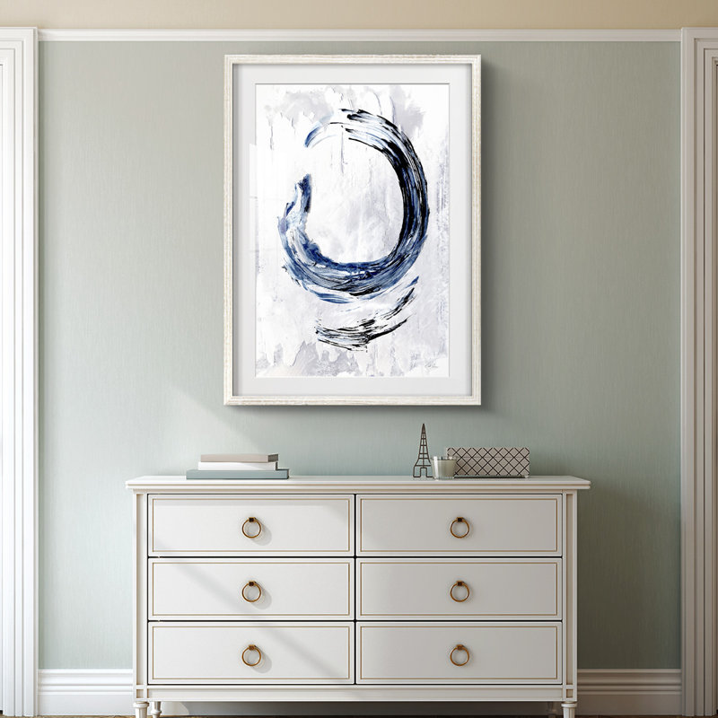 Moonglade I -Framed Print, 28.5" H x 20.5" W, White