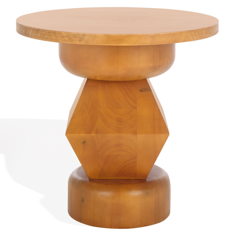 Claussen Round Wood Accent Table, Natural