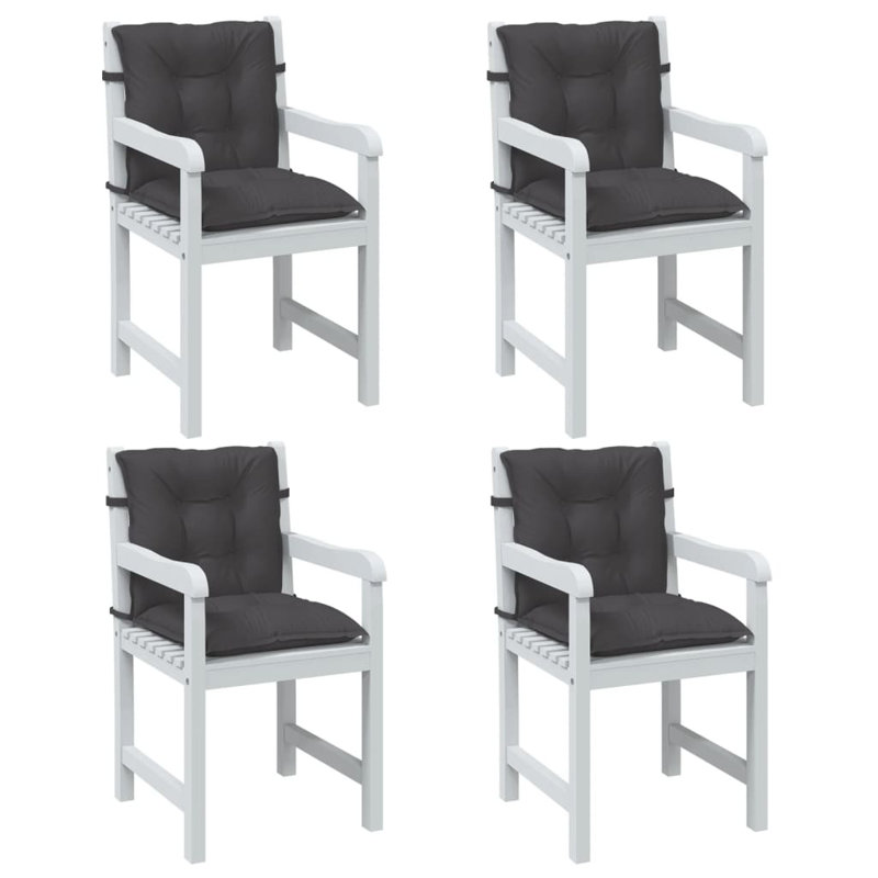 Red Barrel Studio® Lowback Chair Cushions 4 Pcs 39.4"X19.7"X2.8" Fabric, Melange Cream