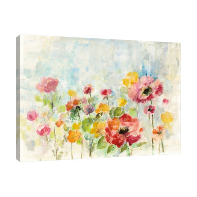 «Summer Rain Floral» par Silvia Vassileva, reproduction sur toile tendue