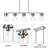 Alleffra 5 - Light Brushed Nickel Kitchen Island Pendant