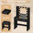 Makeup Vanity Set with Lighted Mirror & Vanity Stool, Makeup Vanity with 2 Drawers, Vanity Desk for Bedroom & Dressing Room-2108827591-2093326503